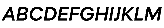 Polymath Semibold Italic Font UPPERCASE