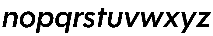 Polymath Semibold Italic Font LOWERCASE