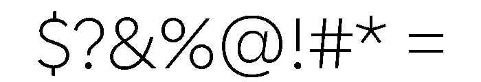 Polymath Text Extralight Font OTHER CHARS