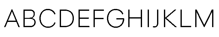 Polymath Text Extralight Font UPPERCASE