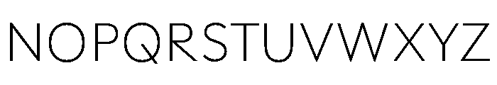 Polymath Text Extralight Font UPPERCASE