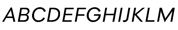 Polymath Text Italic Font UPPERCASE