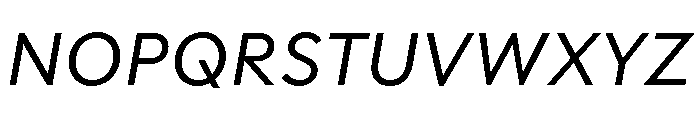 Polymath Text Italic Font UPPERCASE
