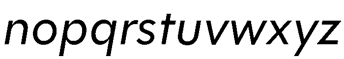 Polymath Text Italic Font LOWERCASE