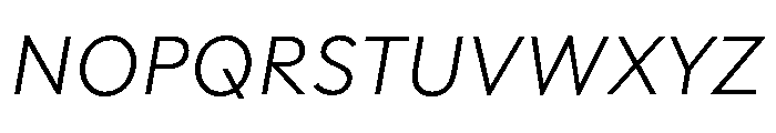 Polymath Text Light Italic Font UPPERCASE