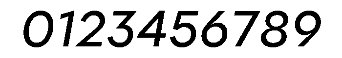 Polymath Text Medium Italic Font OTHER CHARS