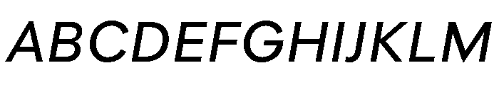 Polymath Text Medium Italic Font UPPERCASE