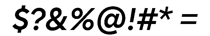 Polymath Text Semibold Italic Font OTHER CHARS