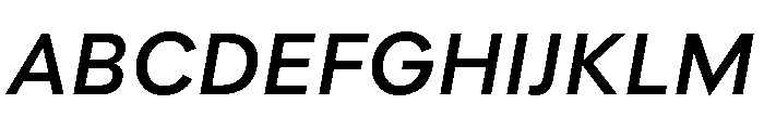 Polymath Text Semibold Italic Font UPPERCASE
