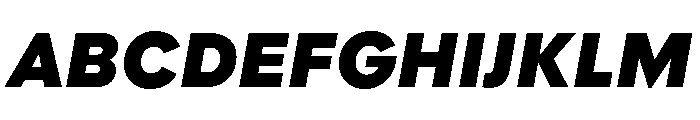 Polymath Text Super Italic Font UPPERCASE