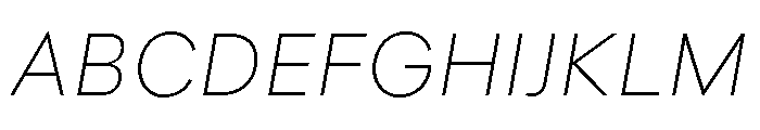 Polymath Text Thin Italic Font UPPERCASE
