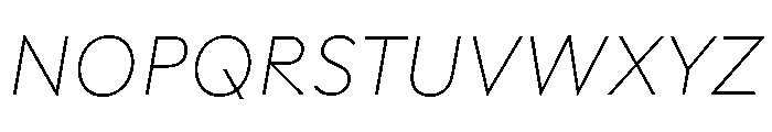Polymath Text Thin Italic Font UPPERCASE
