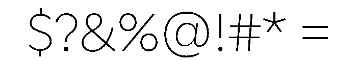 Polymath Text Thin Font OTHER CHARS
