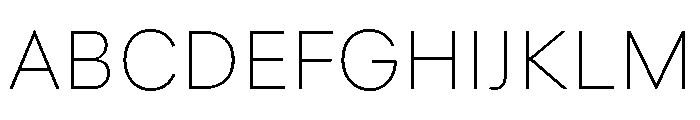 Polymath Text Thin Font UPPERCASE
