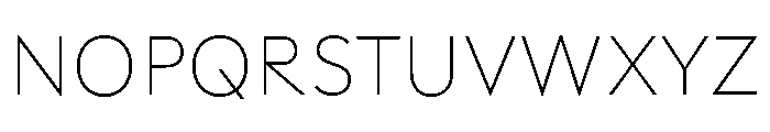 Polymath Text Thin Font UPPERCASE