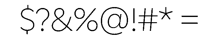 Polymath Thin Font OTHER CHARS