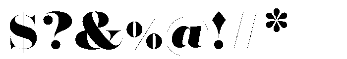 Posh Heavy Font OTHER CHARS