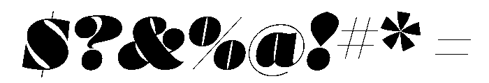 Posh Italic Font OTHER CHARS