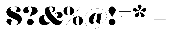 Posh Thin Font OTHER CHARS