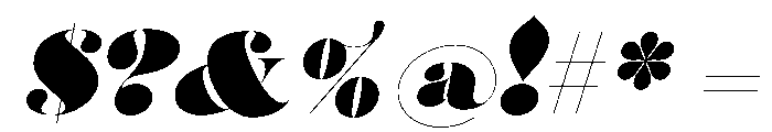 Posh Ultra Italic Font OTHER CHARS