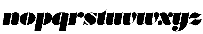 Posh Ultra Italic Font LOWERCASE