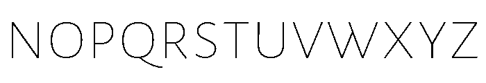 Posterama Extra Light Font LOWERCASE