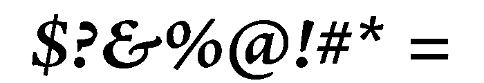 Powell Semibold Italic Font OTHER CHARS