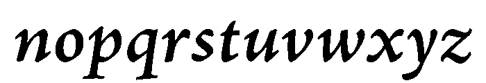 Powell Semibold Italic Font LOWERCASE