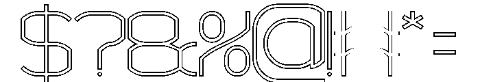 POLYMATH-Hollow Font OTHER CHARS
