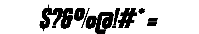 Pocity Italic Font OTHER CHARS