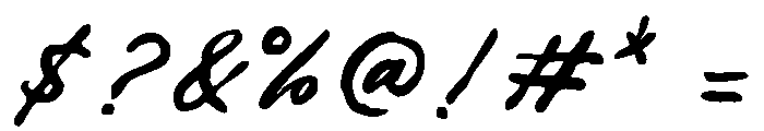 Poetry Therapy Bold Font OTHER CHARS