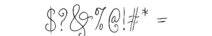 Poetry Velvet Regular Font OTHER CHARS