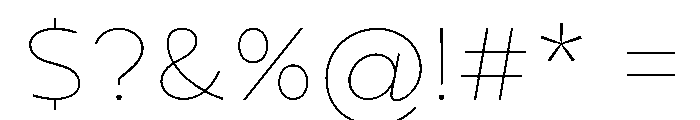 Pogonia Thin Font OTHER CHARS
