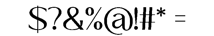 Polyera Regular Font OTHER CHARS