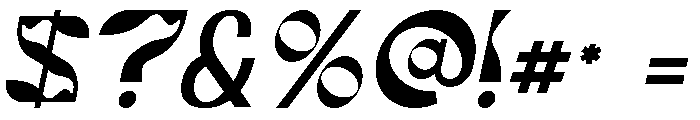 Ponno Italic Font OTHER CHARS