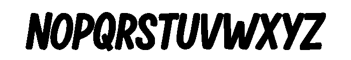 PopThick Font LOWERCASE