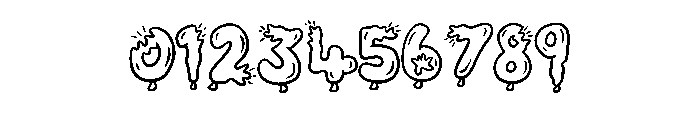 Popped Balloons By Sque Regular Font OTHER CHARS
