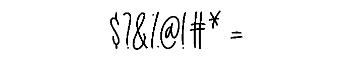 Poppy Line Font OTHER CHARS