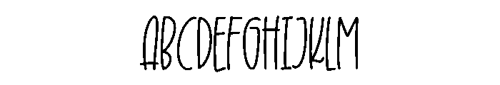 Poppy Line Font UPPERCASE