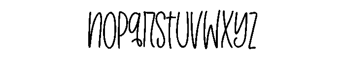 Poppy Line Font LOWERCASE