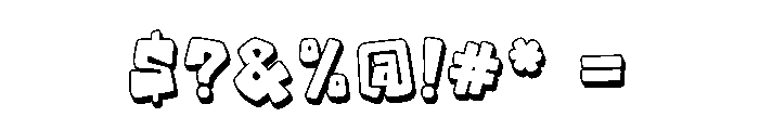 Populaz Outline3D Font OTHER CHARS