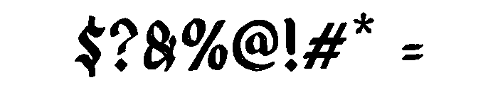Post Crave Blackletter Font OTHER CHARS