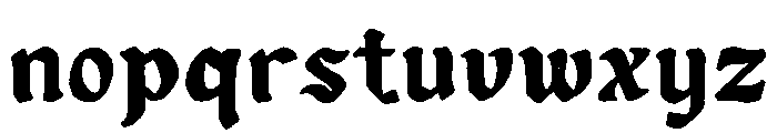 Post Crave Blackletter Font LOWERCASE