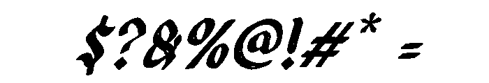 Post Crave Italic Blackletter Font OTHER CHARS