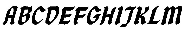 Post Crave Italic Blackletter Font UPPERCASE
