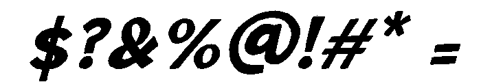 Post Crave Italic Sans Font OTHER CHARS