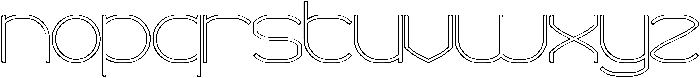 POLYMATH-Hollow otf (400) Font LOWERCASE