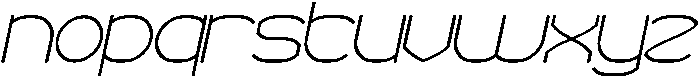 POLYMATH Italic otf (400) Font LOWERCASE