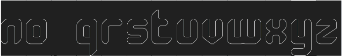 POLYPHONIC-Hollow-Inverse otf (400) Font LOWERCASE