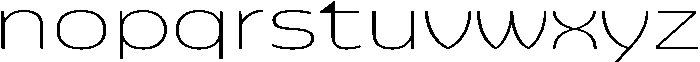 Pocas Thin Expanded ttf (100) Font LOWERCASE